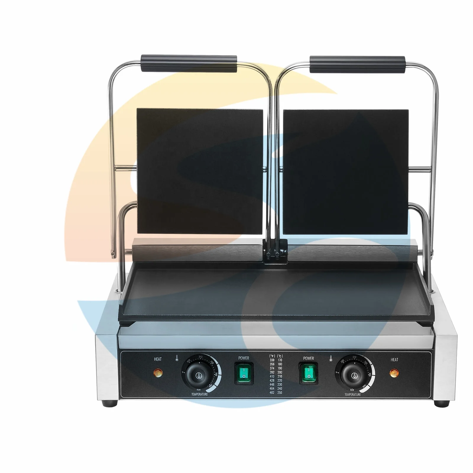 Non Stick Surface Electric Contact Maker for Restaurant Cafe Commercial Sandwich Press Countertop Panini Grill