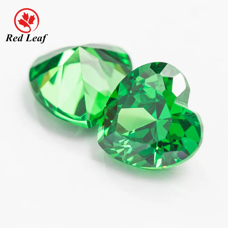 Redleaf High Quality Manufacturers 5A Cubic Zirconia Color Heart Shape Hot Sale Synthetic Gemstone