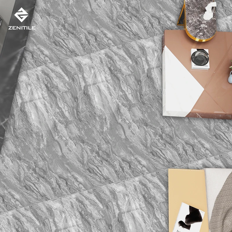 Popular And Widely Used Glossy Wear Resistant Non Slip Floor Tiles For Bathroom Inkjet Polished Square Tiles