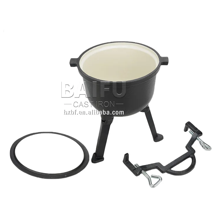 Hot Selling 4/7/10/15L Cast Iron Pressure Cooker, 3 Legs Poland Pot, Poland Camping Hunting Cooking Pot