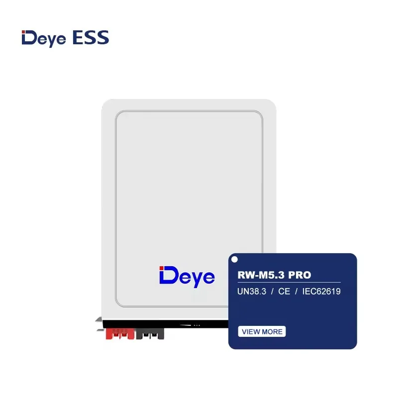 Deye ESS RW-M5.3 Pro Safe Wall Mounted LiFePO4 LFP Battery 51.2V 104Ah Home Solar Energy Storage solar Battery