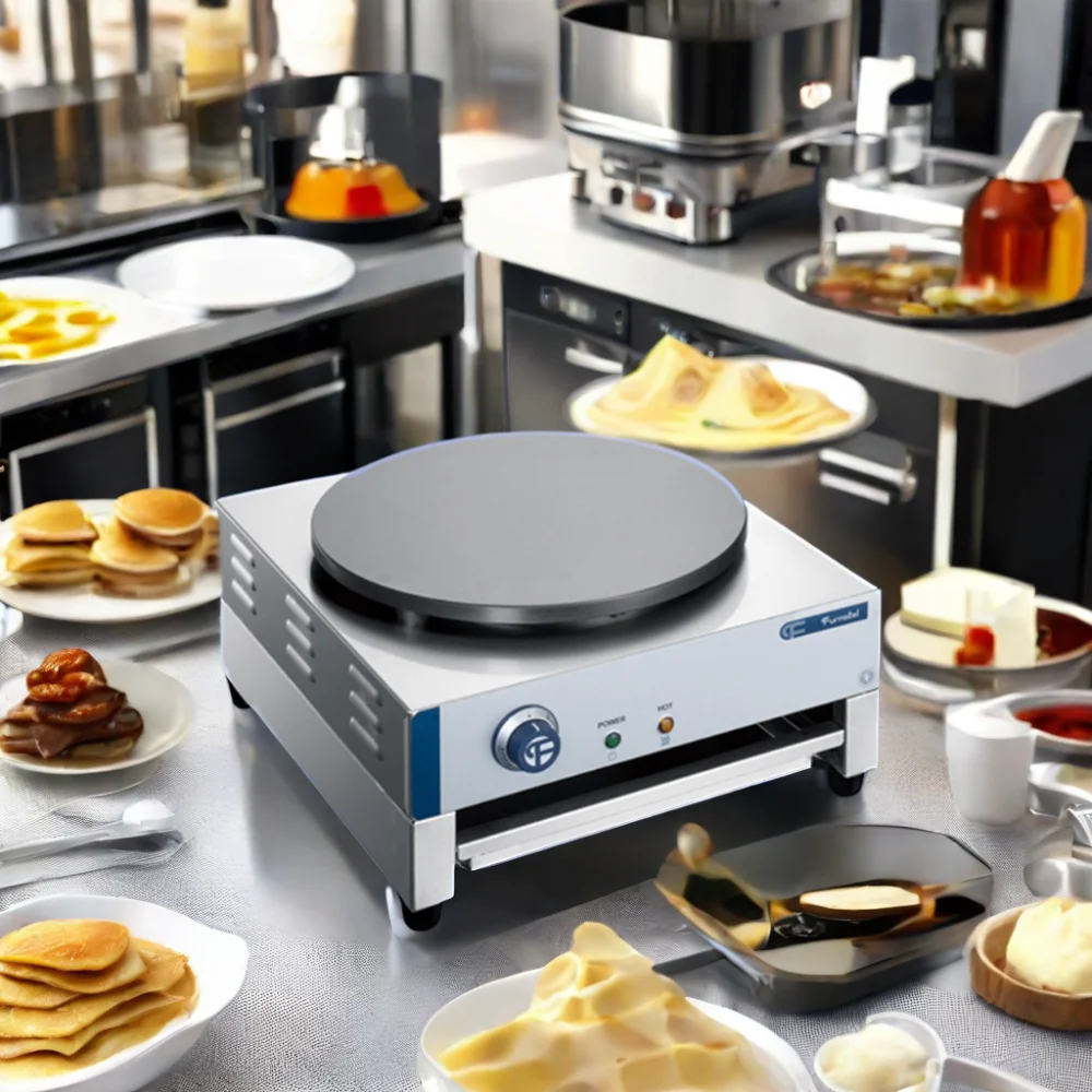 Furnotel Industrial Counter Top Crepe Makers Commercial Professional ElectricCrepe Pancake Making Machine