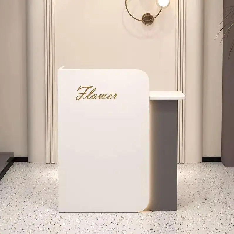 Marble Top Salon Reception Desk Salon Front Desk for Barber Shops & Beauty Salons