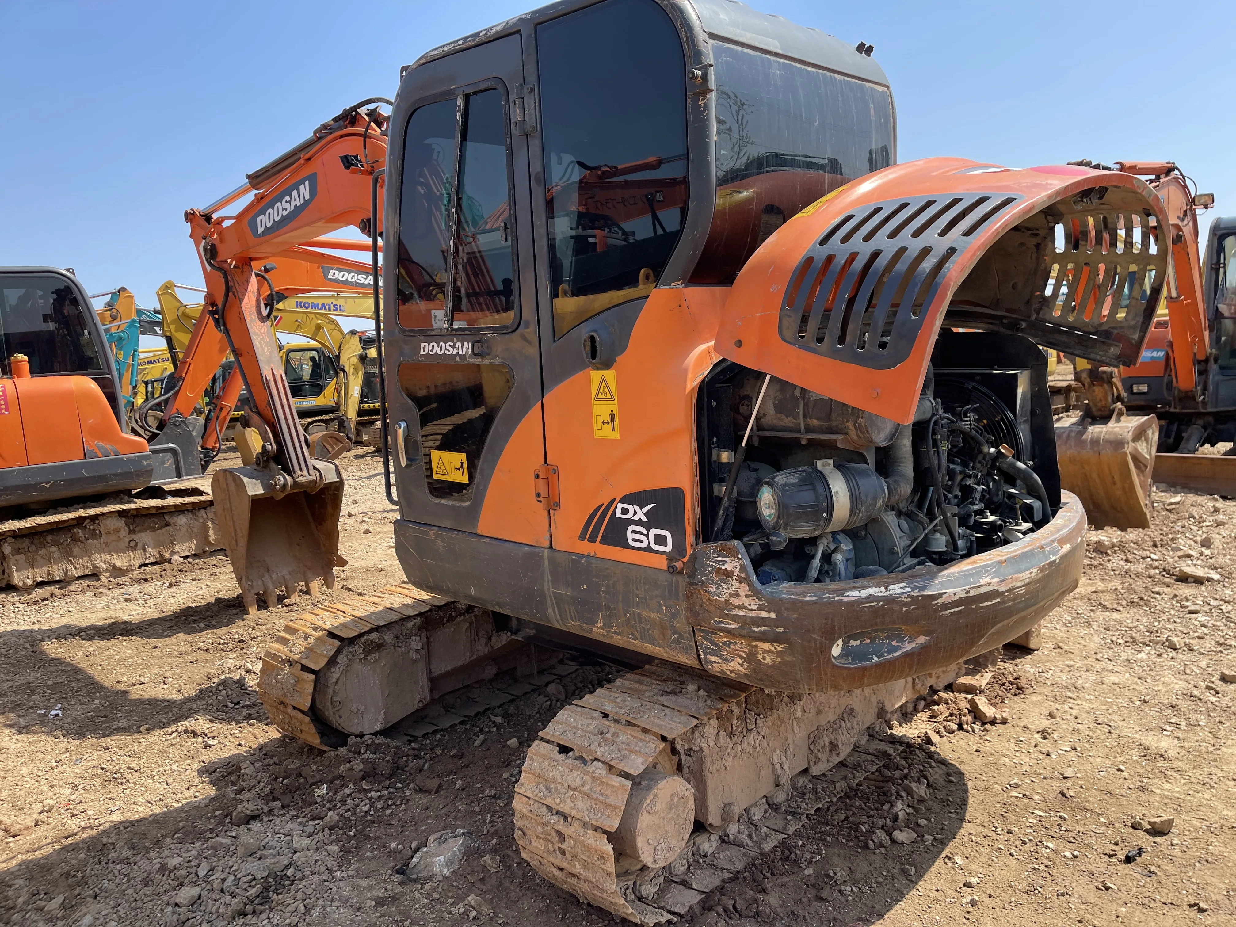 Doosan DX60  For sale used amphibious cat machinery backhoe excavator