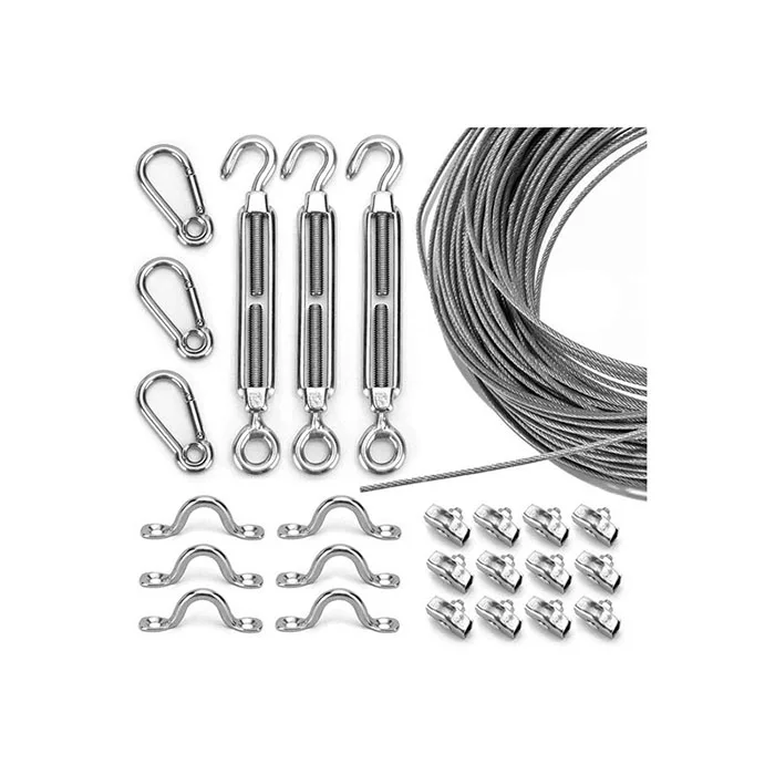 Wire Cable Turnbuckle Rigging Wire Rope Tensioner Stainless Steel Open Body Hook Eye Turnbuckle
