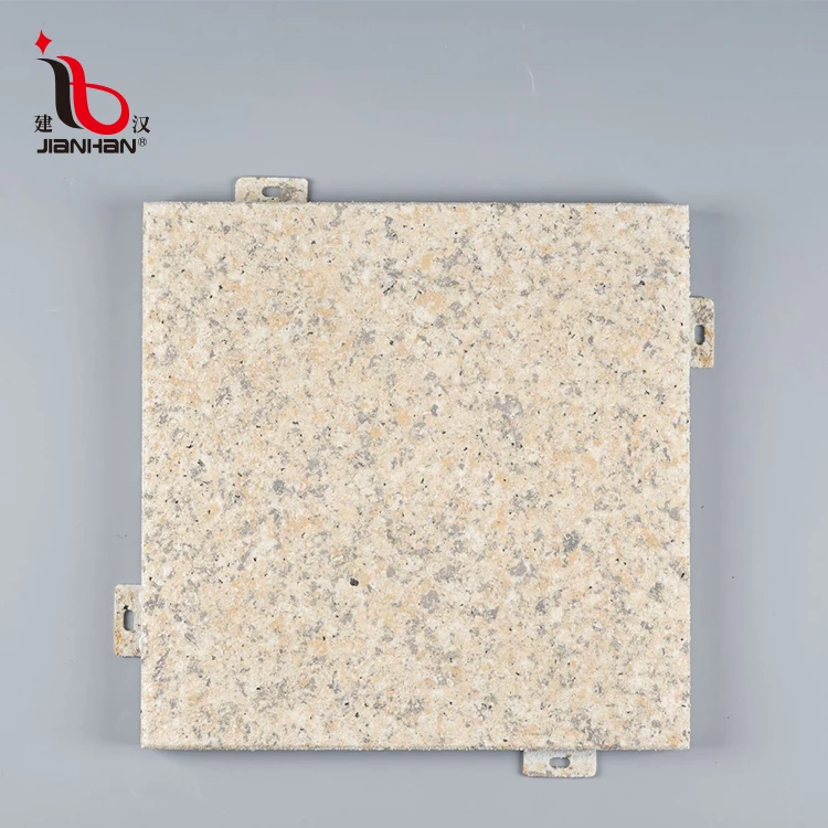 Building Outdoor Wall Cladding Decoration Looks Like Stone Face Square Shape Aluminum Curtain Wall Panel