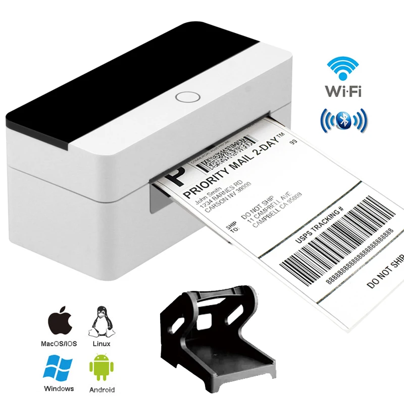 Newest Portable Desktop Thermal Shipping Label Printer WIFI Label Sticker Maker Barcode Printer for Express Logistic