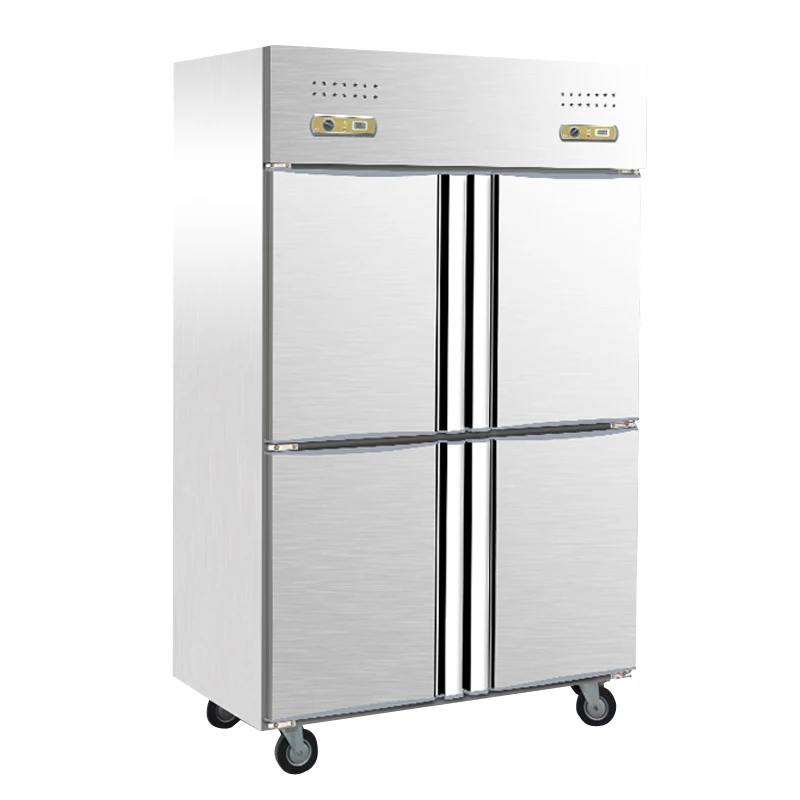 Four door refrigerator Commercial kitchen freezer large capacity vertical refrigeration