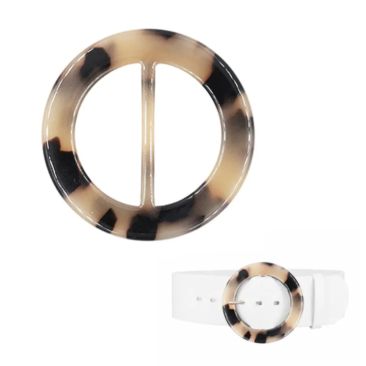 High fashion hoops custom lightweight high quality bikini swimwear connector O ring coat acetate buckles for woman belt