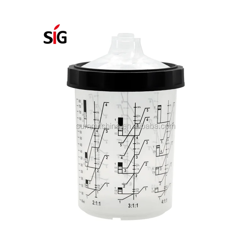 Новые автомобильные системы краски с черным кругом 800 мл для измерения краски