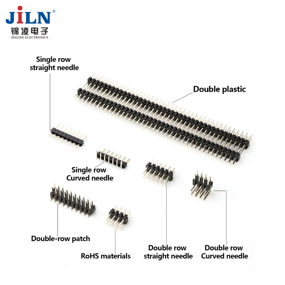 JiLN 2.0mm pin header 6 pin connector with smt cover right angle