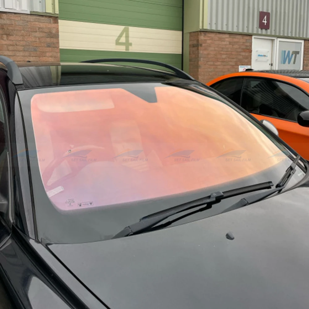 Chameleon Rose Red High Definition Window Tint Film High Insulation Windshield Tint Chameleon Tint Film For Car Window