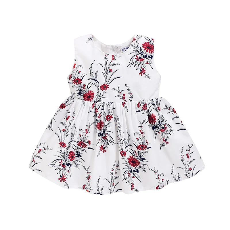 
Summer new baby girl dress sleeveless A- line skirt 