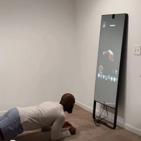 In stock Magic Exercise Mirror Gym Interactive Full Body Sport Gym Floor Wall Exercise Workout Mirror Smart Fitness Mirror