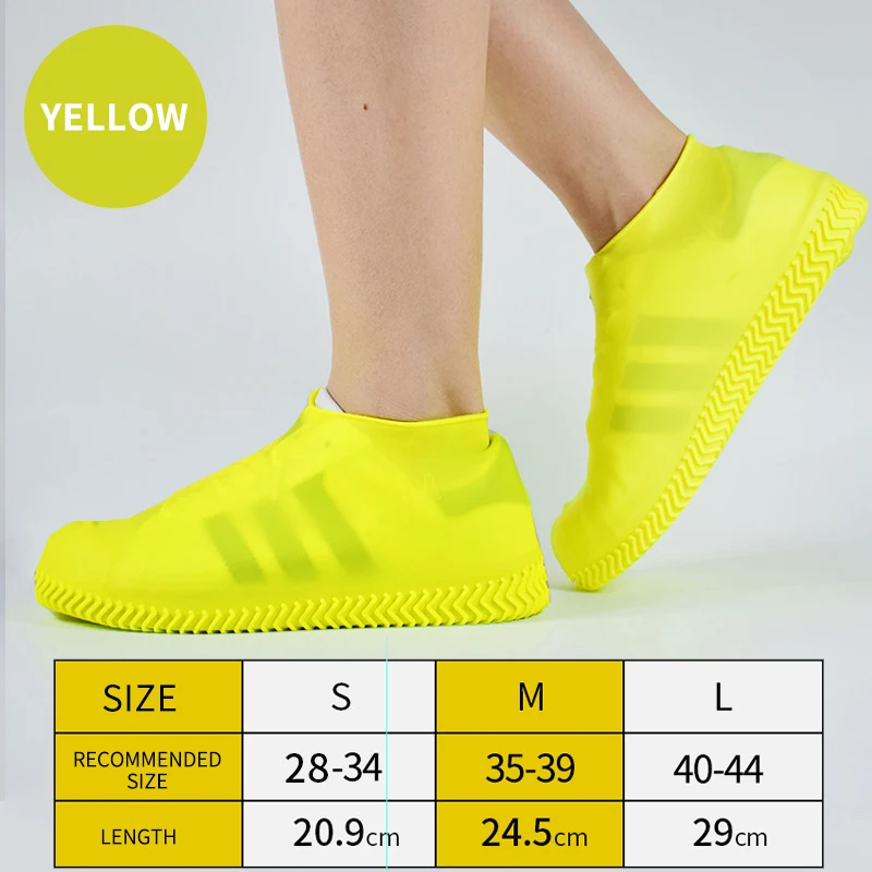 Waterproof  Silicone Shoe Covers Reusable Shoe Cover Non-slip Durable Elastic Low top Rain Cover Protection for Men Women