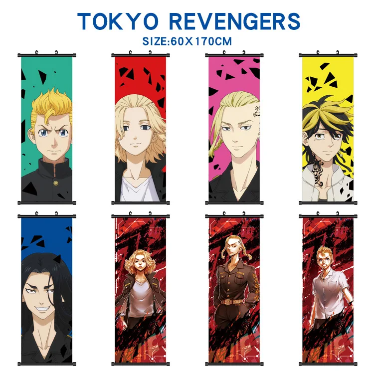 Tokyo Avengers Animation Hanging Picture Decorative Painting Living Room Cloth Scroll Poster Creative DIY Two Yuan Wall
