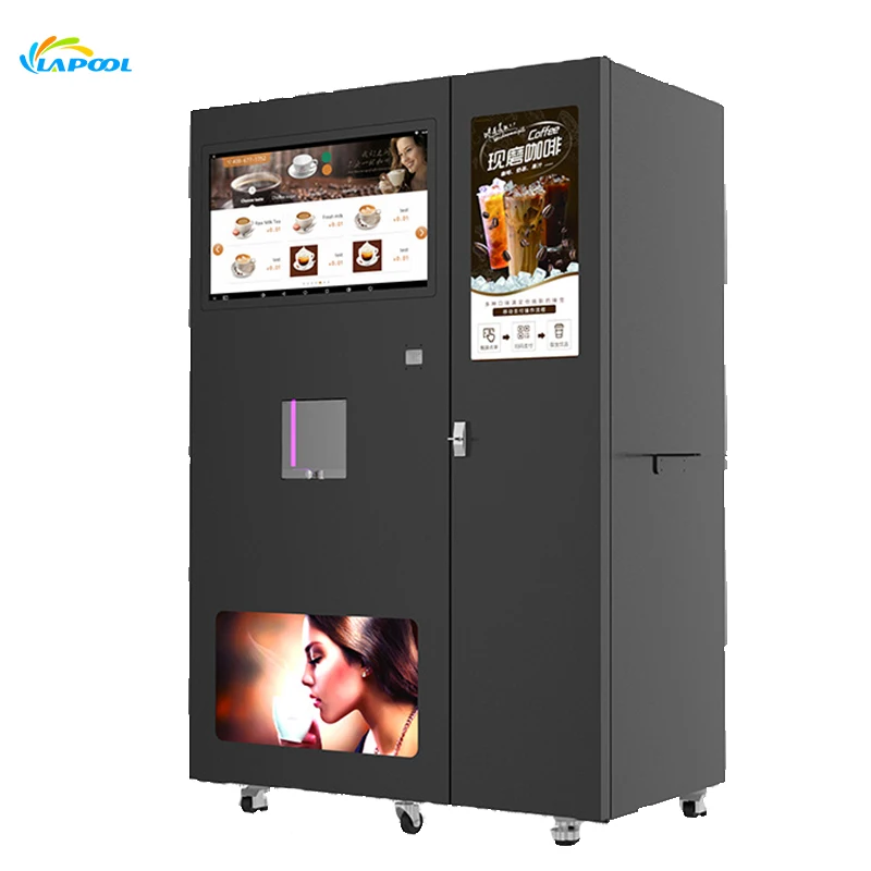 Hot Sale European Turkish Beverage Dispenser Touch Screen Automatic Hot And Cold Drinks Coffee Vending Machine