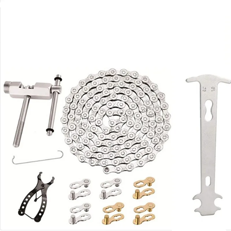 Ten Piece Set Bicycle Chain Removal Tool Flywheel Bicycle Chain Electroplating Bicycle Chain Tool Replacement Combination Set