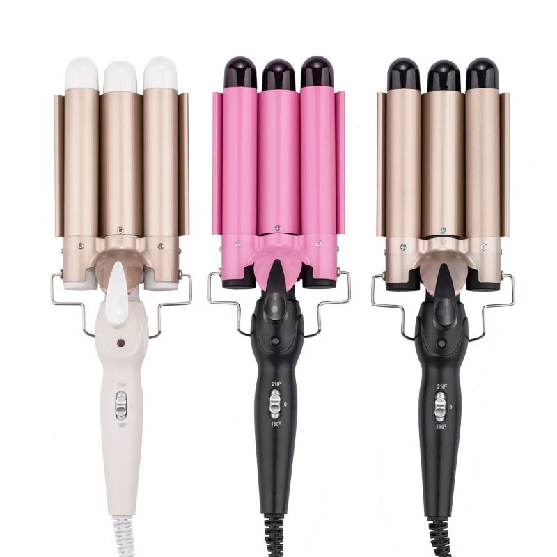 
Hair curler Ceramic three barrel hair iron Speed heating electric curling hair Professional stylist recommendation 