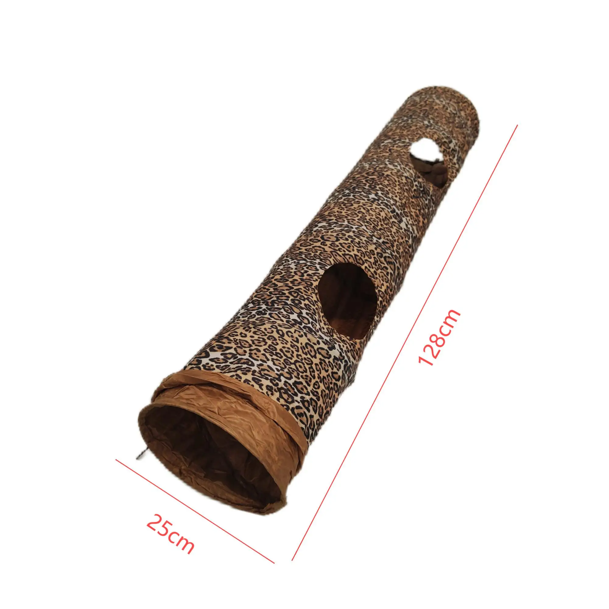 Double Layer Sound Paper 4 Export Ways leopard Print Pet Tunnel Small Animals Interactive Play Toys Folding Cat Tunnels