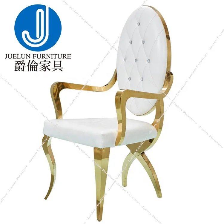 bridal chair wedding banquet chair with arms gold dining chair