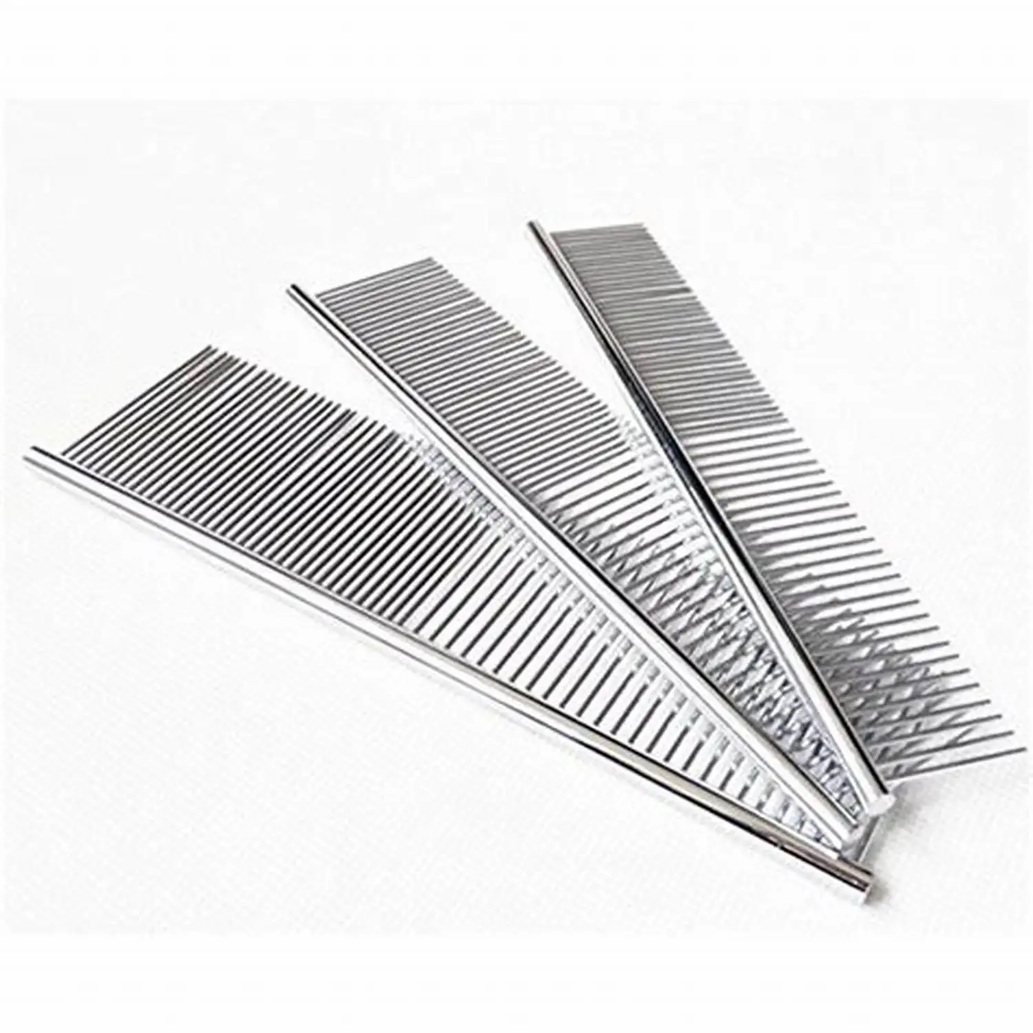 Dog Grooming Comb Stainless Steel Small Dog Comb Wide Tooth Pet Grooming Brush and Metal Comb