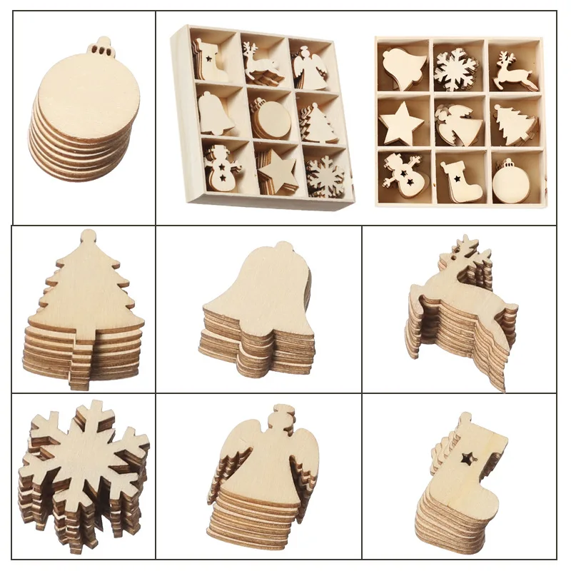 Wooden crafts Christmas tree ornaments