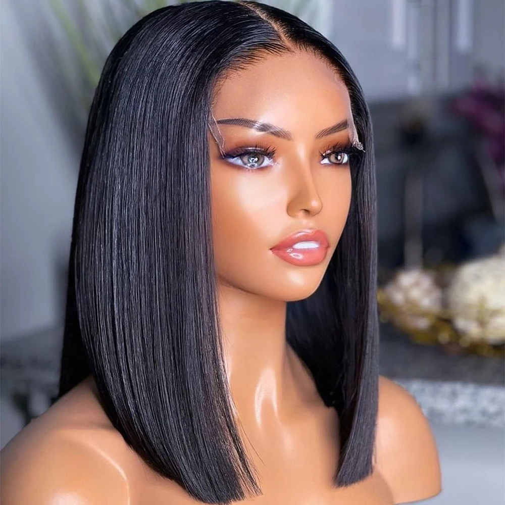 Colored Bob Hd Lace Wig 100% Virgin Human Hair,Wholesale Peruvian Bob Wig,human Hair Lace Front Bob Wigs For Black Women