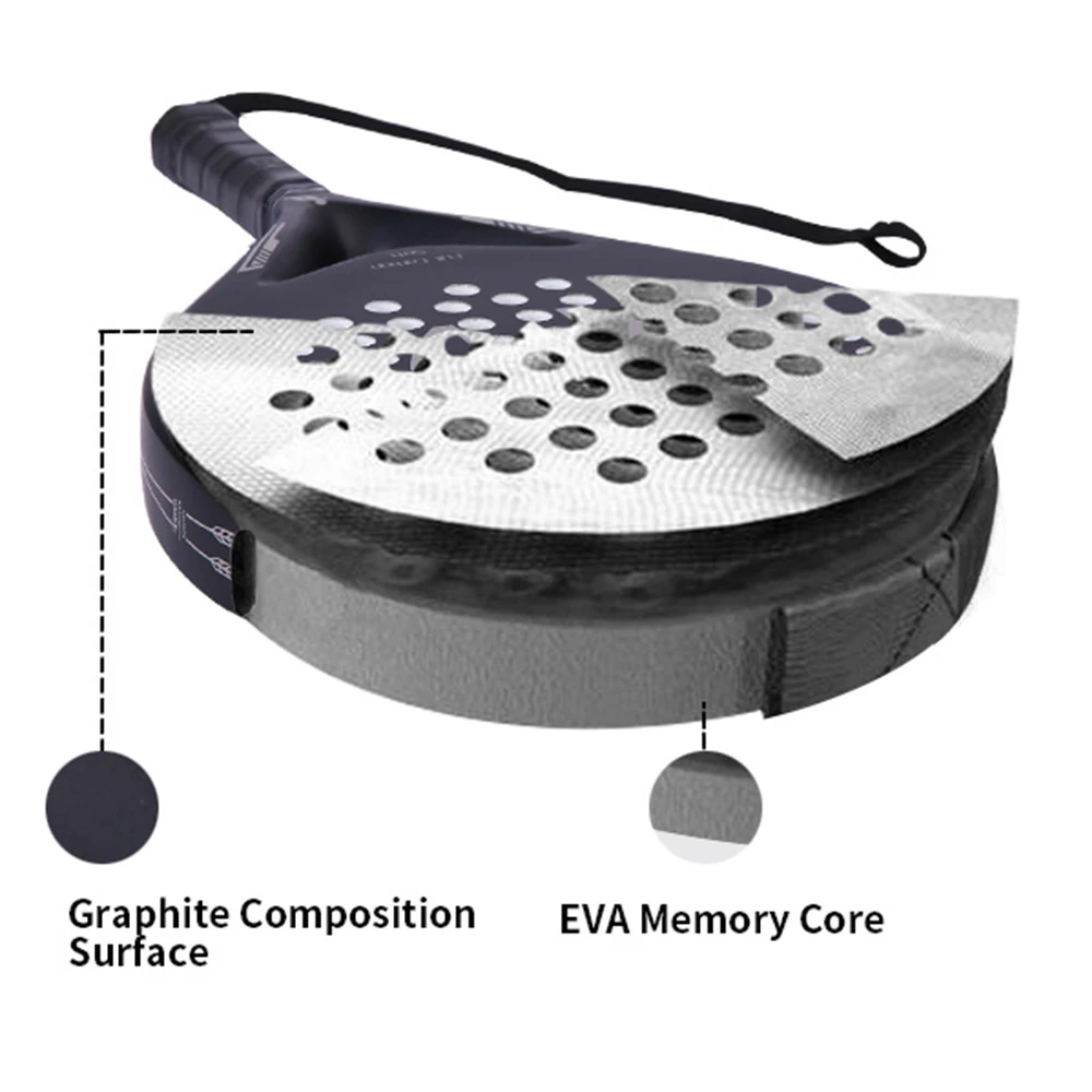 Carbon Fiber Face And EVA Memory Foam beach tennis paddle/padel racket