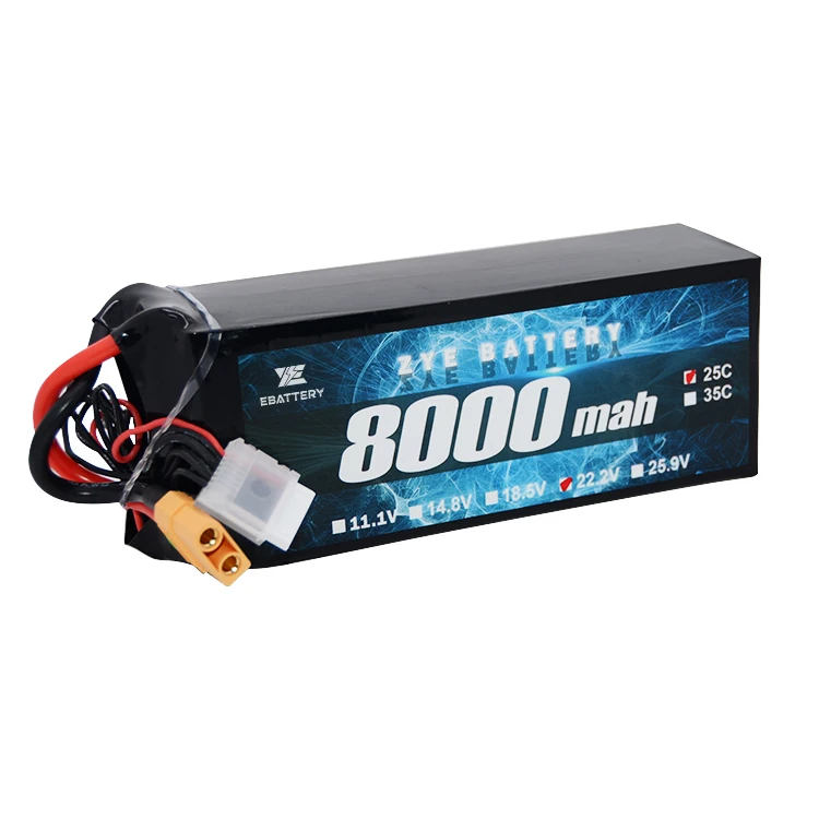 Rechargeable rc lipo 6S 22.2V 5500mAh 25C lithium  polymer battery pack