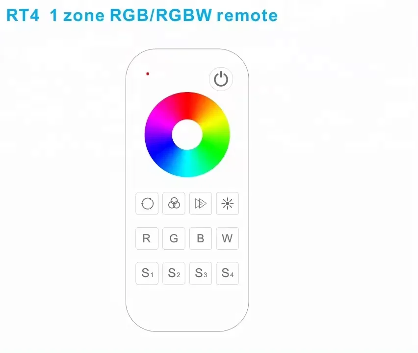 Skydance RT4 RGB/RGBW 1 zone RF2.4g switch smart home lighting touch wheel RF Remote Controller
