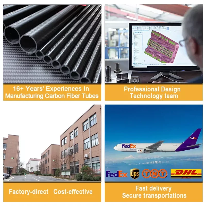 100% Carbon Fiber Sliding Pair Tube 3k Twill Matte Roll Wrapped Carbon Fiber Tube