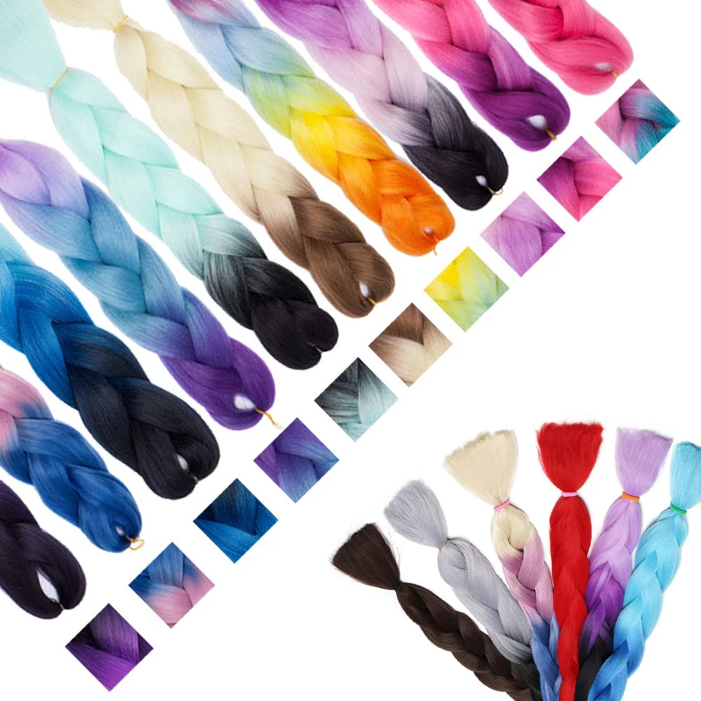 Недорогая доставка, синтетические предварительно растягивающиеся волосы для вязания крючком