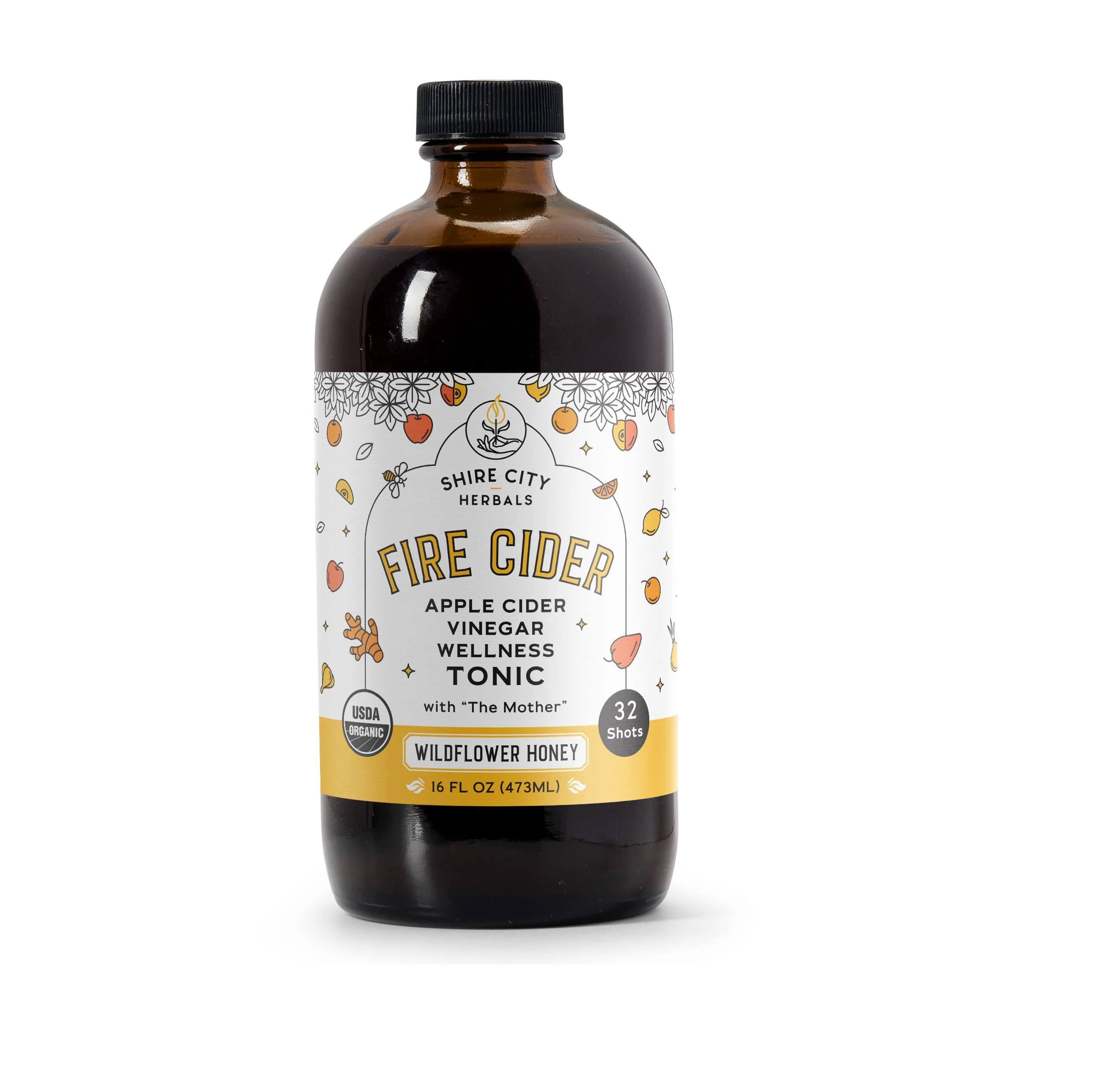 
Made In USA 6pk 16oz Wildflower Honey Fire Cider Apple Juice For Wholesale 