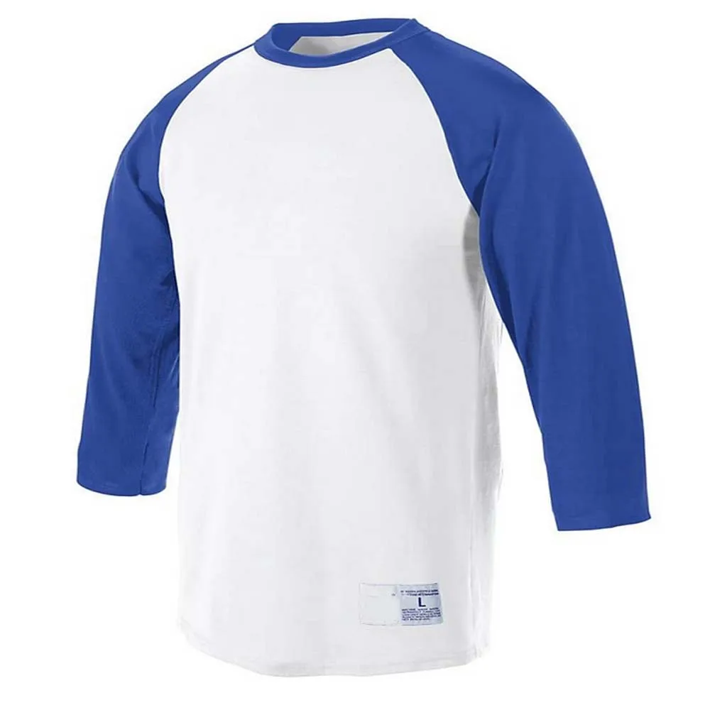 High quality long sleeve Raglan Sports  T-Shirt Oem Raglan Long Sleeves Multi-Color Screen Printing Cotton Couple T-Shirt