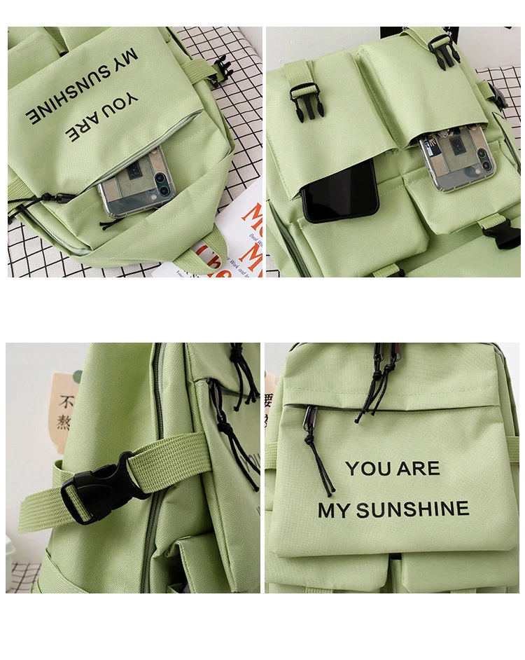 
College Bags Girls College School bags 4pcs Set Women Backpack girls backpack school bag set 