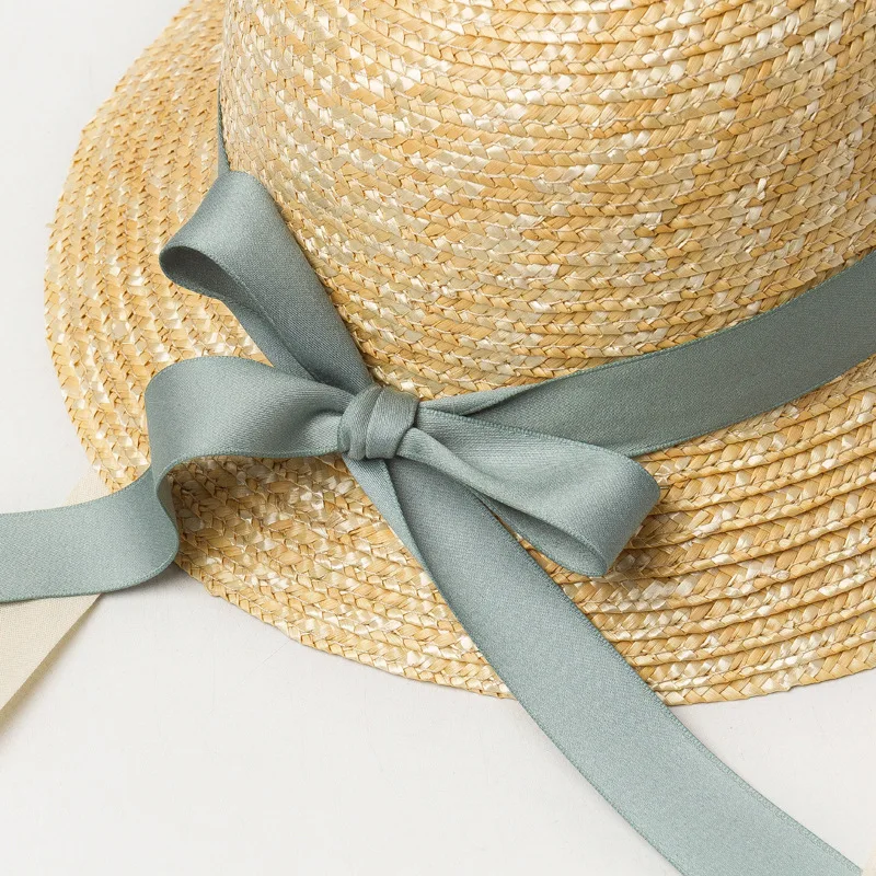 2021 New Trend High Quality Wholesales Round Hat Boater Fashion Straw Hat For Women Ladies Beach Sun Hats chapeau party Summer