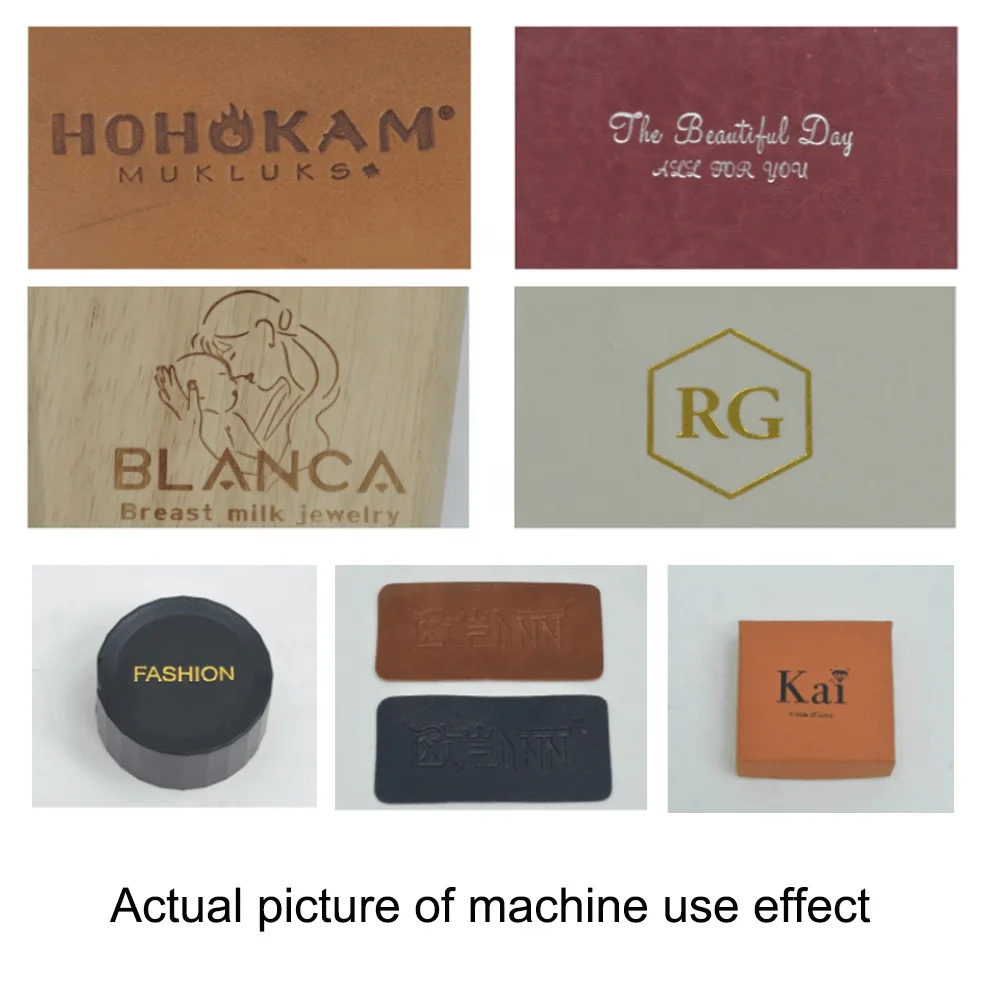 Fully automatic hot press  for leather, wood, paper embossing Custom DIY logo stamping with hot foil printing machine