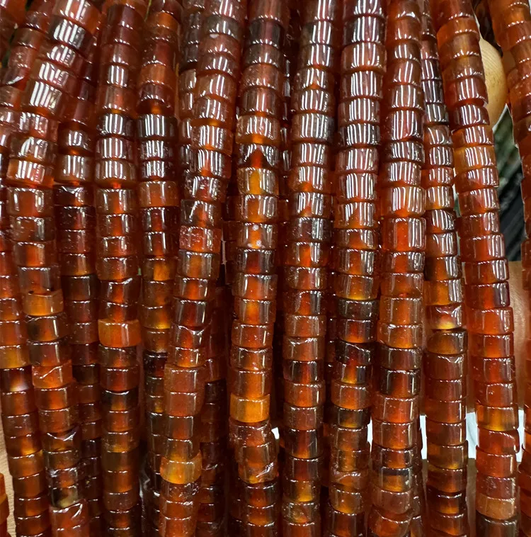 Wholesale DIY Jewelry Flat Beads 4x2mm 6x3mm Natural Stone Heishi Bead Gemstone Carnelian Amethyst Agate Howlite Lapis Turquoise