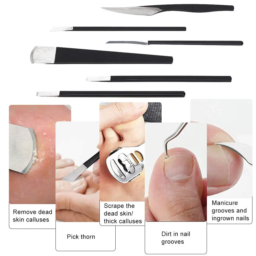 Professional Stainless Steel Ingrown Toenail Knife Tools Nail Knives Cuticle Remover Pedicure Knife