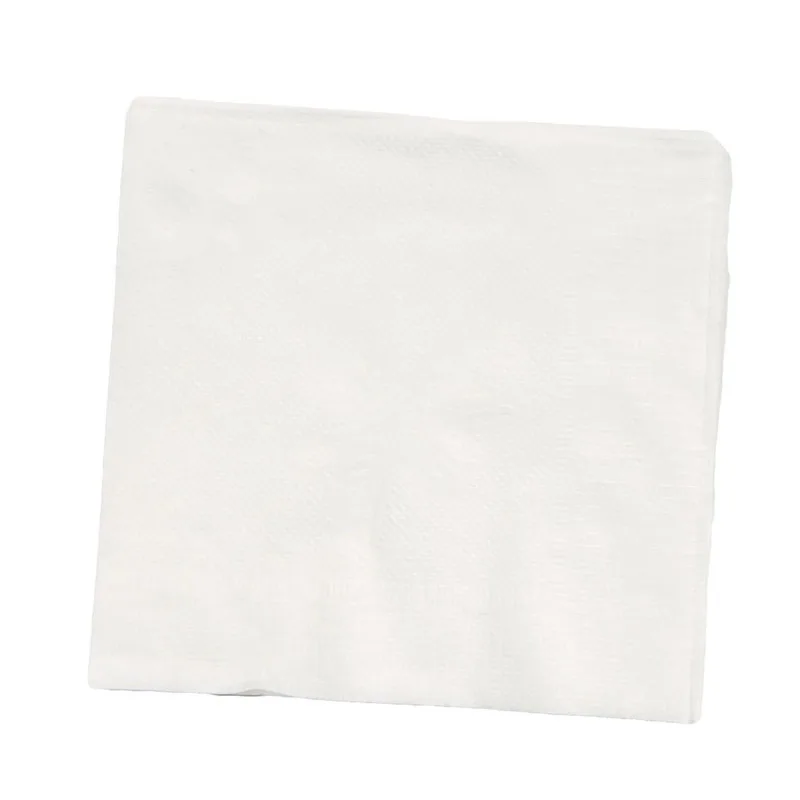 Disposable tissue paper for wedding beverage 1-ply absorbent printed cocktail paper napkins & serviettes white lunch napkins