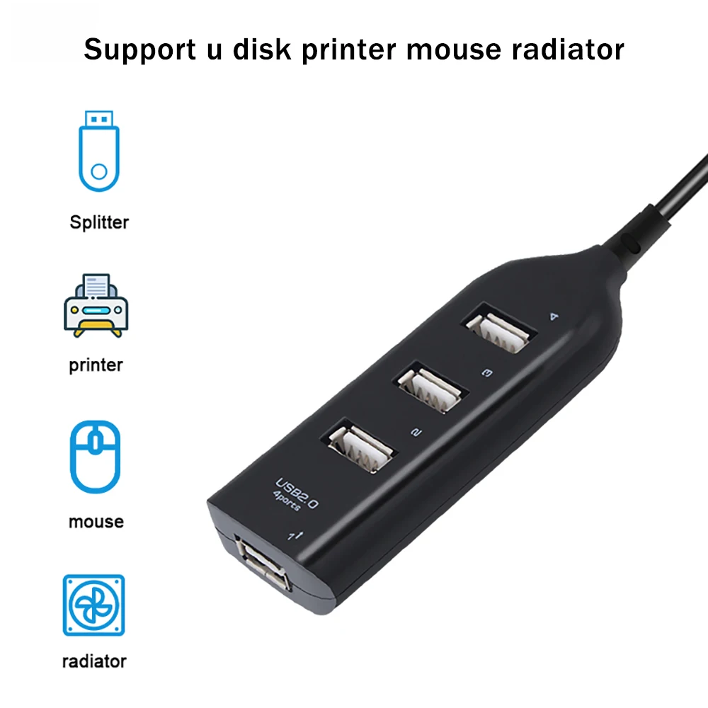 4 порта USB концентратор 2 0 Мульти разветвитель Используйте адаптер питания несколько расширитель хаб для