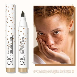Natural Lifelike Fake Freckles Makeup Pen Magic Freck Brown Freckles Makeup Tool Long-Lasting Waterproof Dot Spot Pen for Makeup