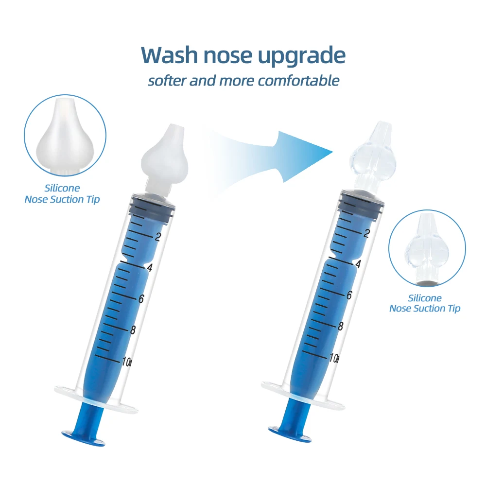 Custom Brand CEertification Nasal Syringe 10 ml Infant Nasal Irrigation Baby Rhinitis Nasal Washer Nose Aspirator