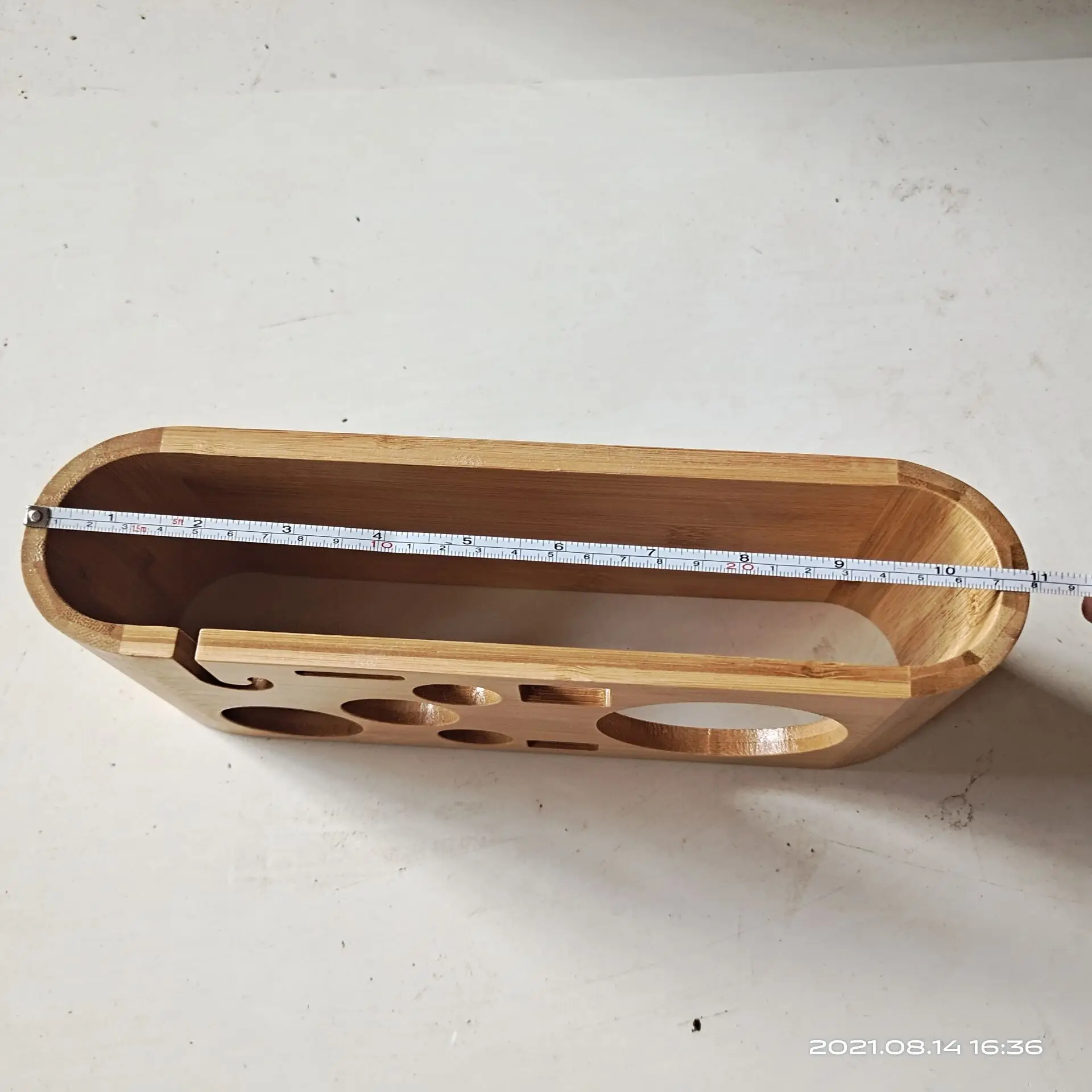 Customized Bar Stainless Steel Tools Racks Bamboo Bartender Kit Stand Cocktail Shaker Set Holder Bamboo Wood Bar Tools Organizer