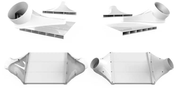 Китай части системы HVAC прямоугольный гибкий соединитель воздуховода