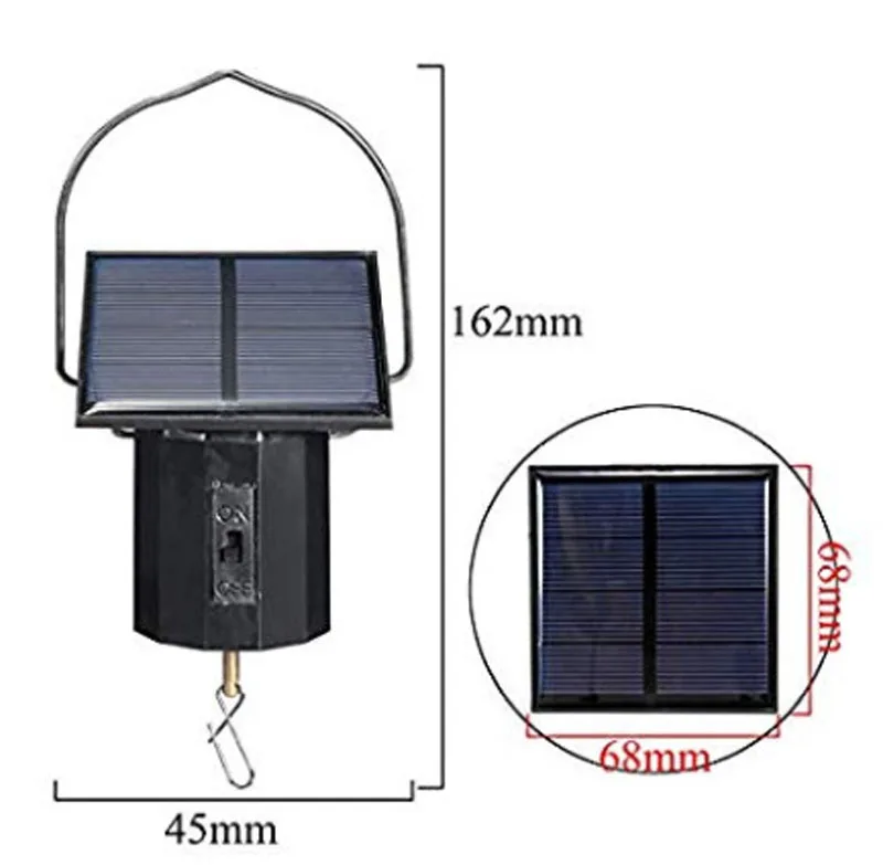 solar power rotary motors for wind spinner