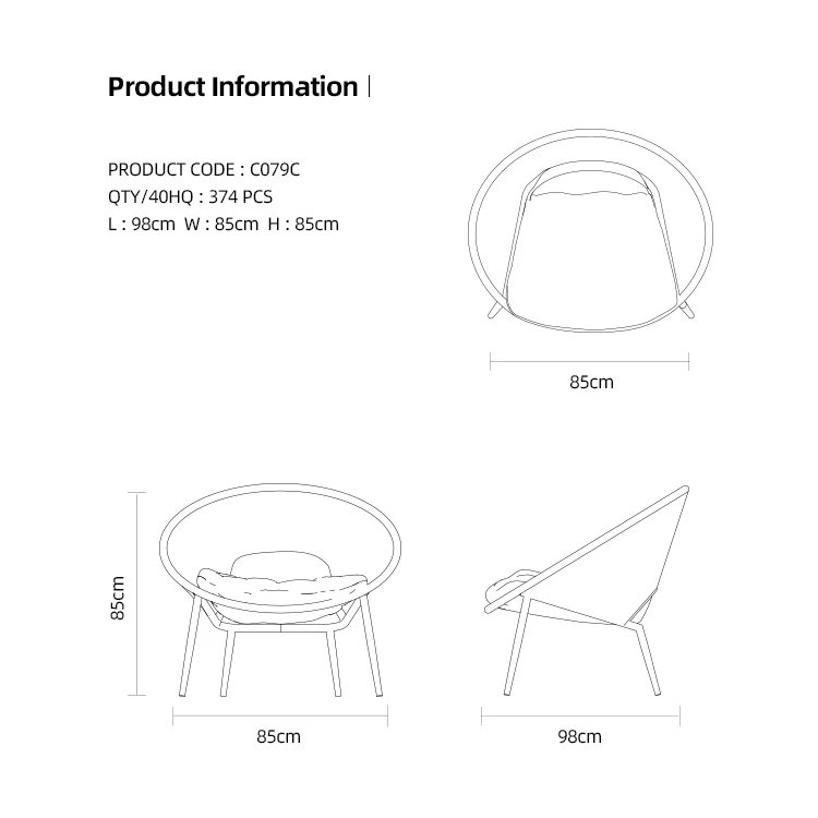 Artie Modern Garden Furniture Outdoor Lounge Chairs Rattan Balcony Furniture Outdoor Patio Chairs