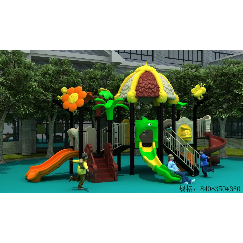 Flower Series Combined slide Commercial Outdoor Playground  Children Outdoor Playground Equipment