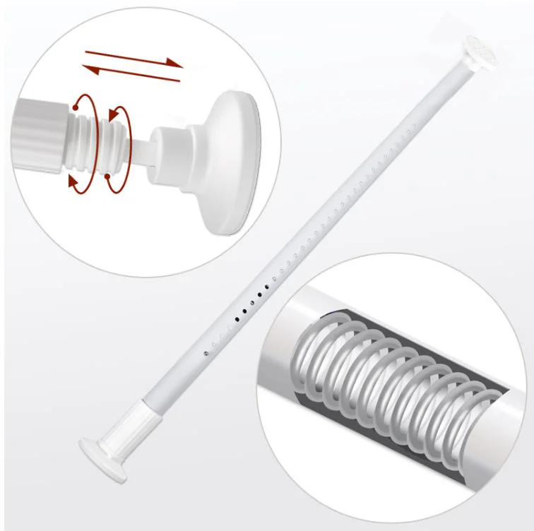 1.74-2.24m Punch-free indoor curtain rod clothesline pole bathroom toilet shower curtain rod retractable easy-to-disassemble sin
